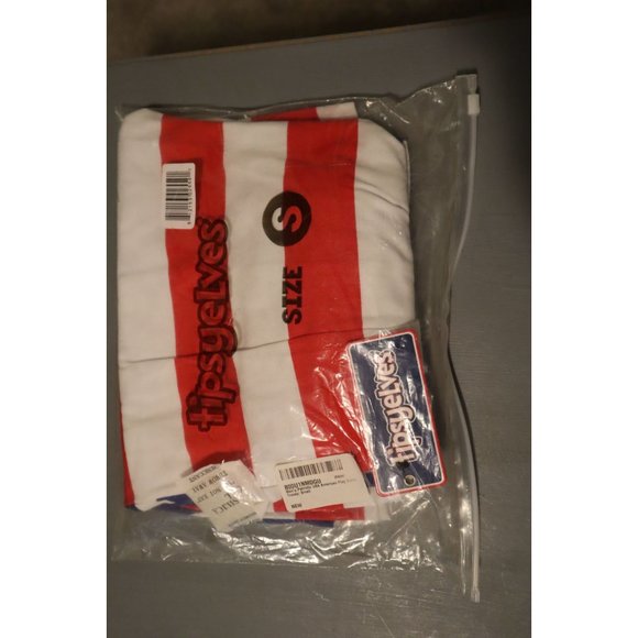 Tipsy Elves Men's Patriotic USA American Flag Swim Trunks: Small Red - Picture 4 of 4